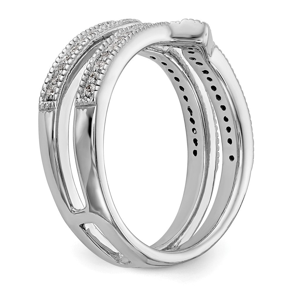 14K Weißgold Diamant-Ehering