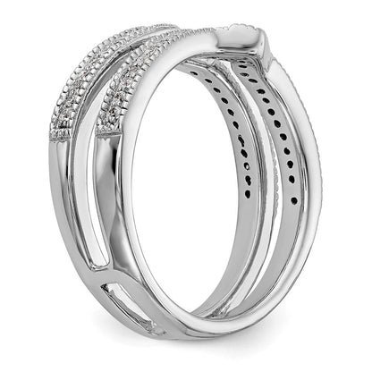 14K Weißgold Diamant-Ehering