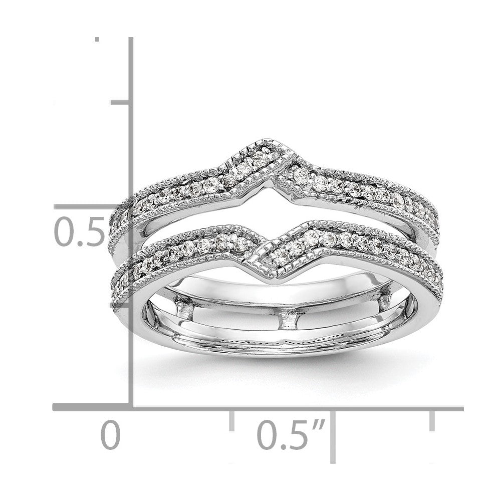 14K Weißgold Diamant-Ehering