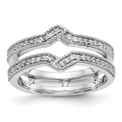 14K Weißgold Diamant-Ehering