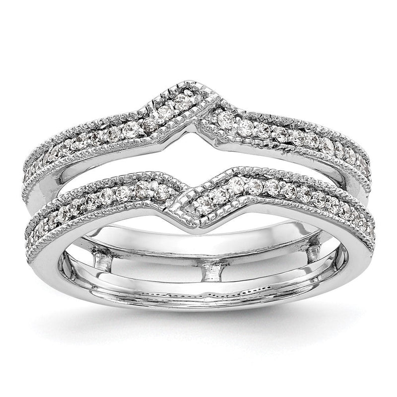 14K Weißgold Diamant-Ehering