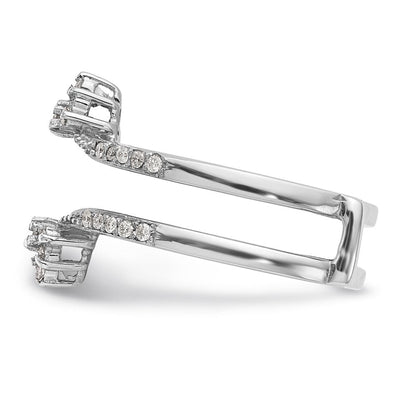 14K Weißgold Diamant-Ehering, poliert (natürliche Diamanten)