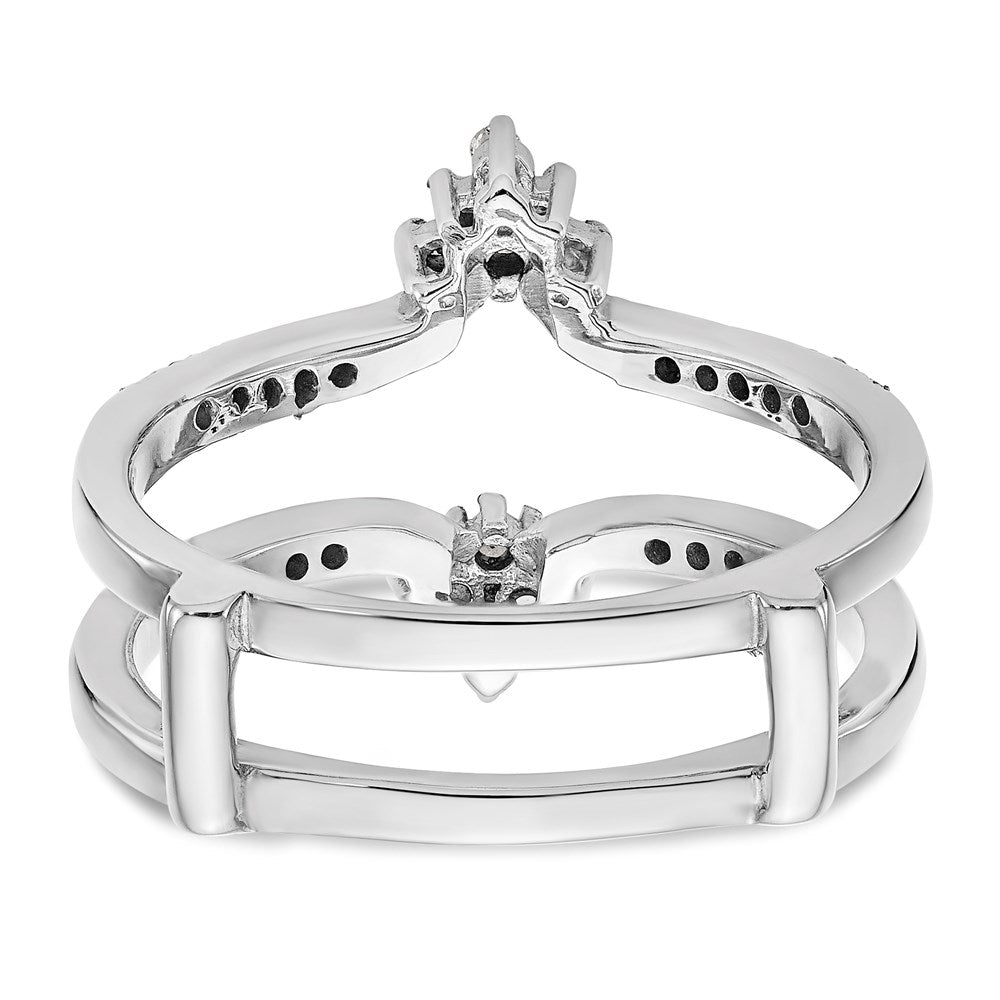 14K Weißgold Diamant-Ehering, poliert (natürliche Diamanten)