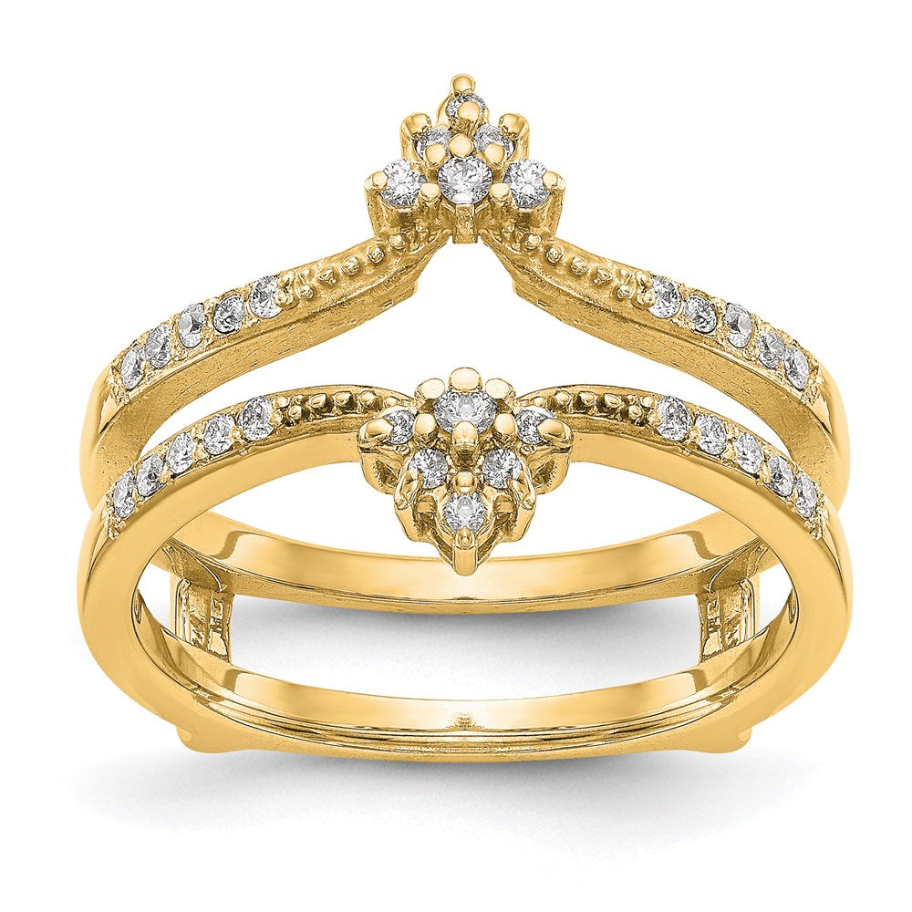 14K Gelbgold Diamant-Ansteckring mit echten Diamanten