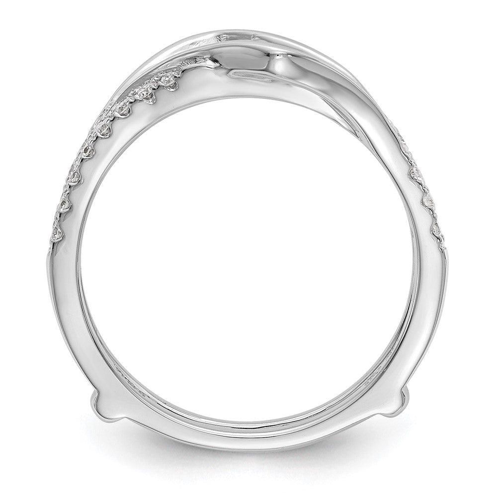 14K Weißgold Diamant-Ring mit natürlichen Diamanten