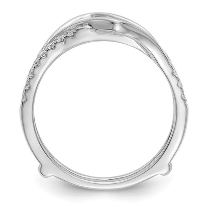 14K Weißgold Diamant-Ring mit natürlichen Diamanten