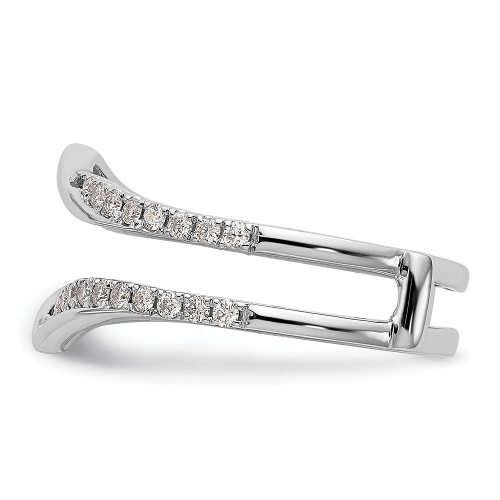 14K Weißgold Diamant-Ring mit natürlichen Diamanten