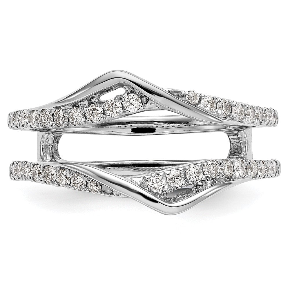 14K Weißgold Diamant-Ring mit natürlichen Diamanten