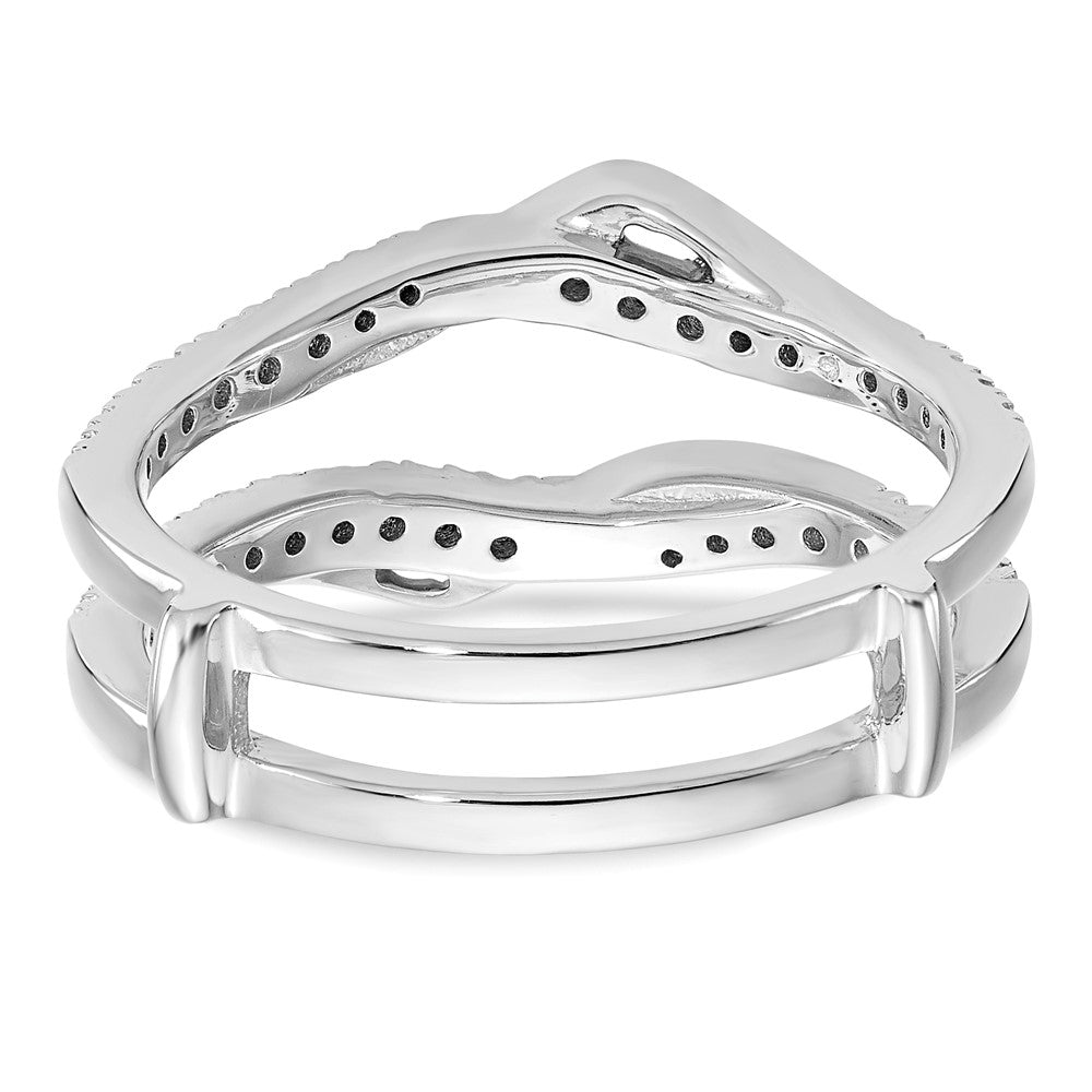 14K Weißgold Diamant-Ring mit natürlichen Diamanten