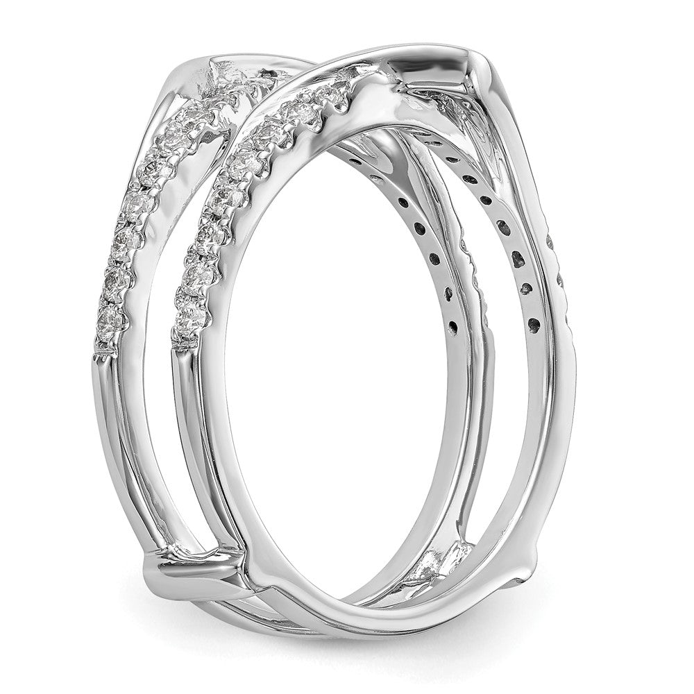 14K Weißgold Diamant-Ring mit natürlichen Diamanten