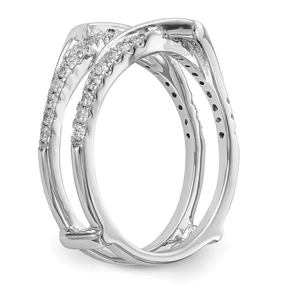14K Weißgold Diamant-Ring mit natürlichen Diamanten