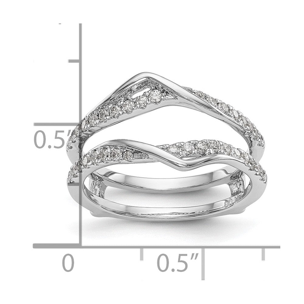 14K Weißgold Diamant-Ring mit natürlichen Diamanten