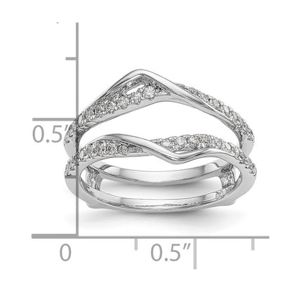 14K Weißgold Diamant-Ring mit natürlichen Diamanten