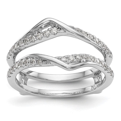14K Weißgold Diamant-Ring mit natürlichen Diamanten