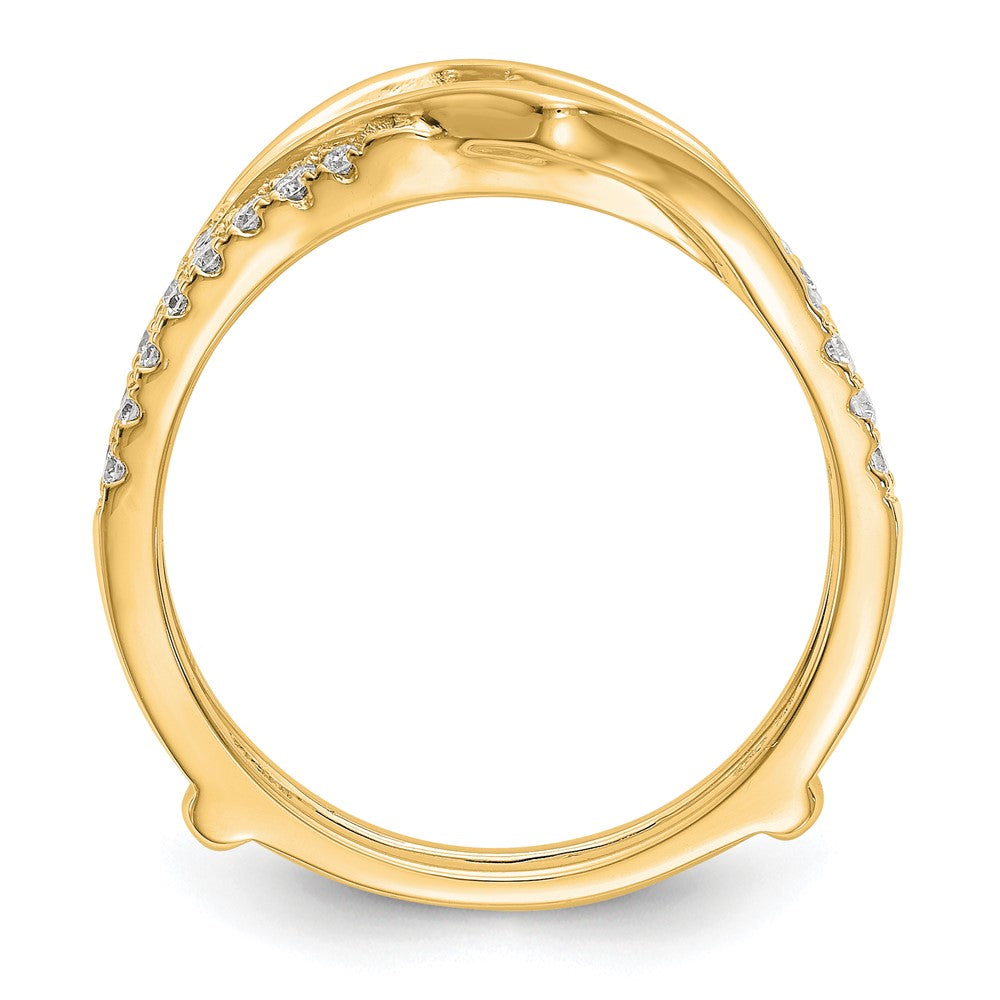 14K Gelbgold Diamant-Ring mit echten Diamanten (Ring Guard) Alternativ, natürlicher formuliert wie bei deutschen Juwelieren üblich: 14K Gelbgold Ring mit echten Diamanten (Ringschutz/Guard-Ring)