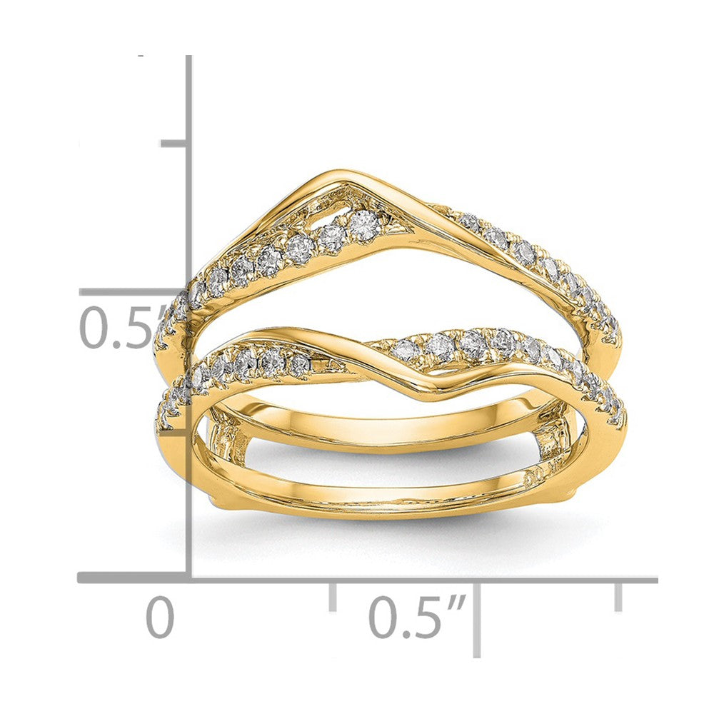 14K Gelbgold Diamant-Ring mit echten Diamanten (Ring Guard) Alternativ, natürlicher formuliert wie bei deutschen Juwelieren üblich: 14K Gelbgold Ring mit echten Diamanten (Ringschutz/Guard-Ring)