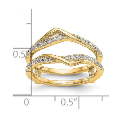 14K Gelbgold Diamant-Ring mit echten Diamanten (Ring Guard) Alternativ, natürlicher formuliert wie bei deutschen Juwelieren üblich: 14K Gelbgold Ring mit echten Diamanten (Ringschutz/Guard-Ring)