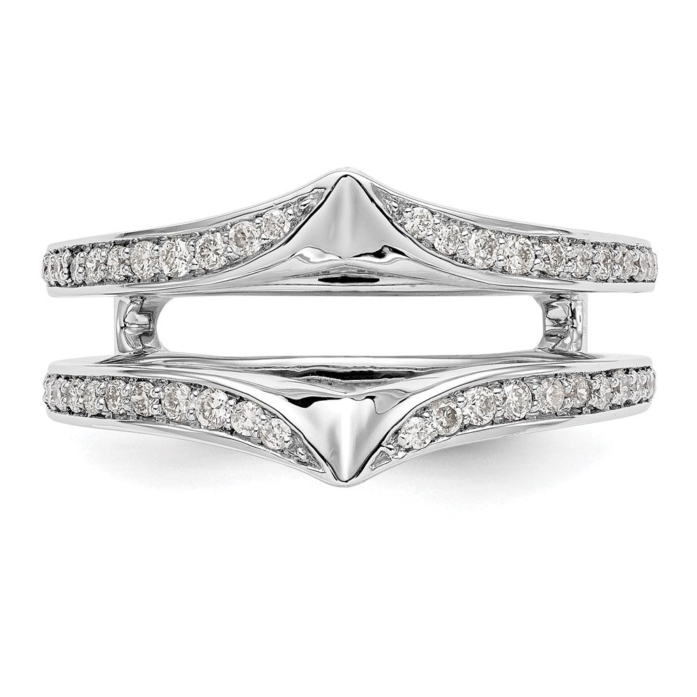 14K Weißgold Ring-Schutz mit Labor-gezüchteten Diamanten VS/SI+ G+