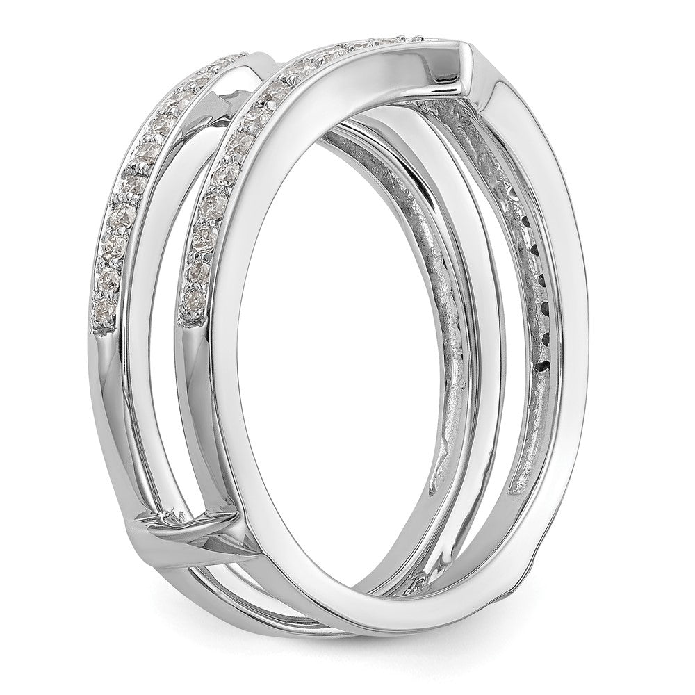 14K Weißgold Diamant-Ring