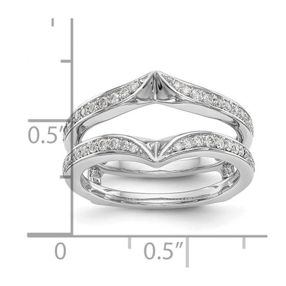 14K Weißgold Diamant-Ring
