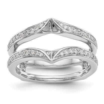 14K Weißgold Ring-Schutz mit Labor-gezüchteten Diamanten VS/SI+ G+