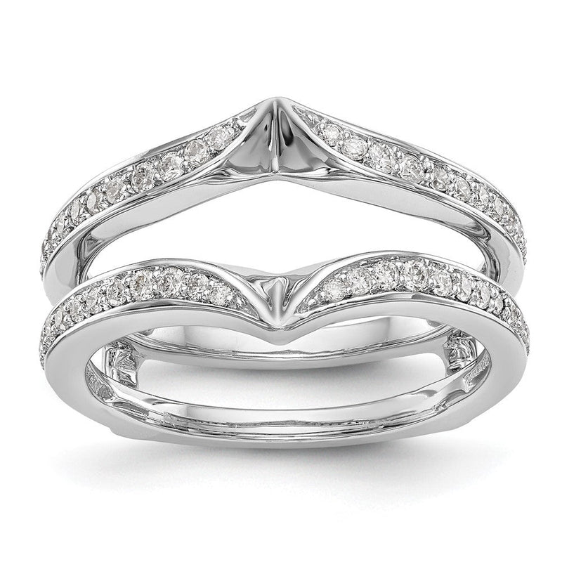 14K Weißgold Diamant-Ring
