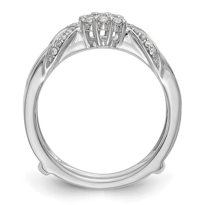 14K Weißgold Ringschutz mit 0,2 ct. im Labor gezüchteten Diamanten VS/SI+ G+