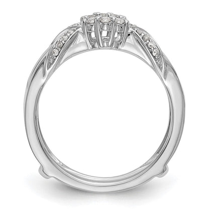 14K Weißgold Diamant-Ehering (natürliche Diamanten)