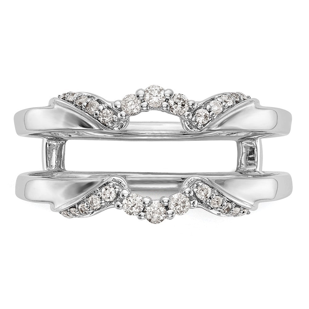 14K Weißgold Ringschutz mit 0,2 ct. im Labor gezüchteten Diamanten VS/SI+ G+