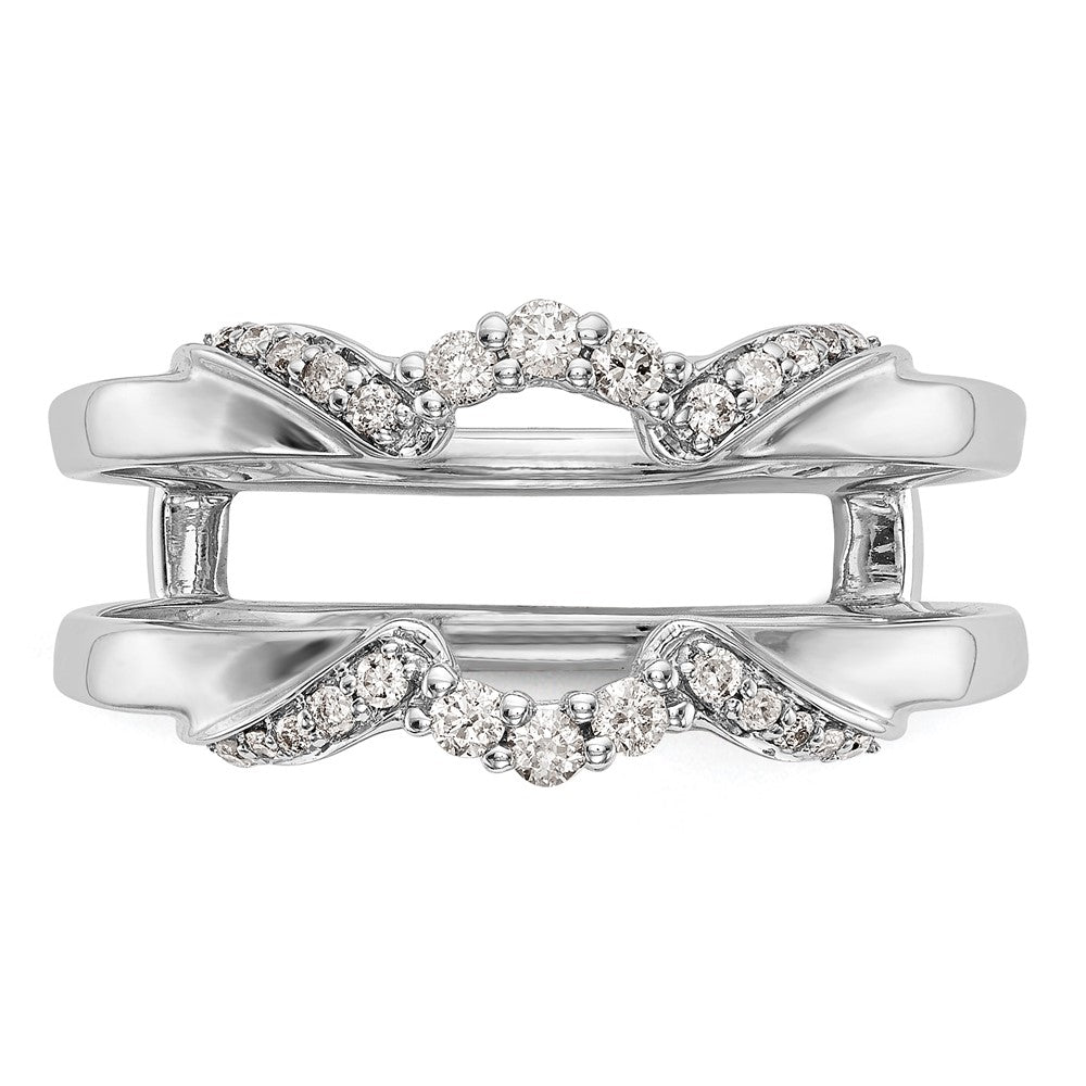 14K Weißgold Diamant-Ehering (natürliche Diamanten)
