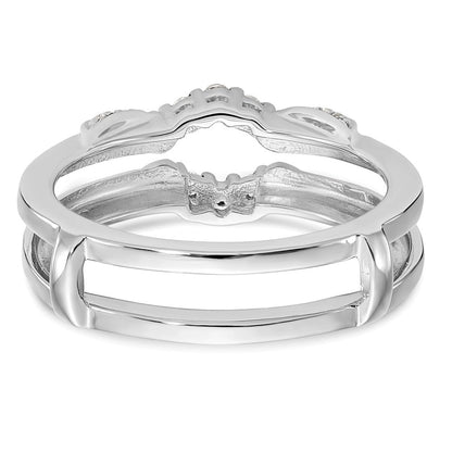 14K Weißgold Diamant-Ehering (natürliche Diamanten)