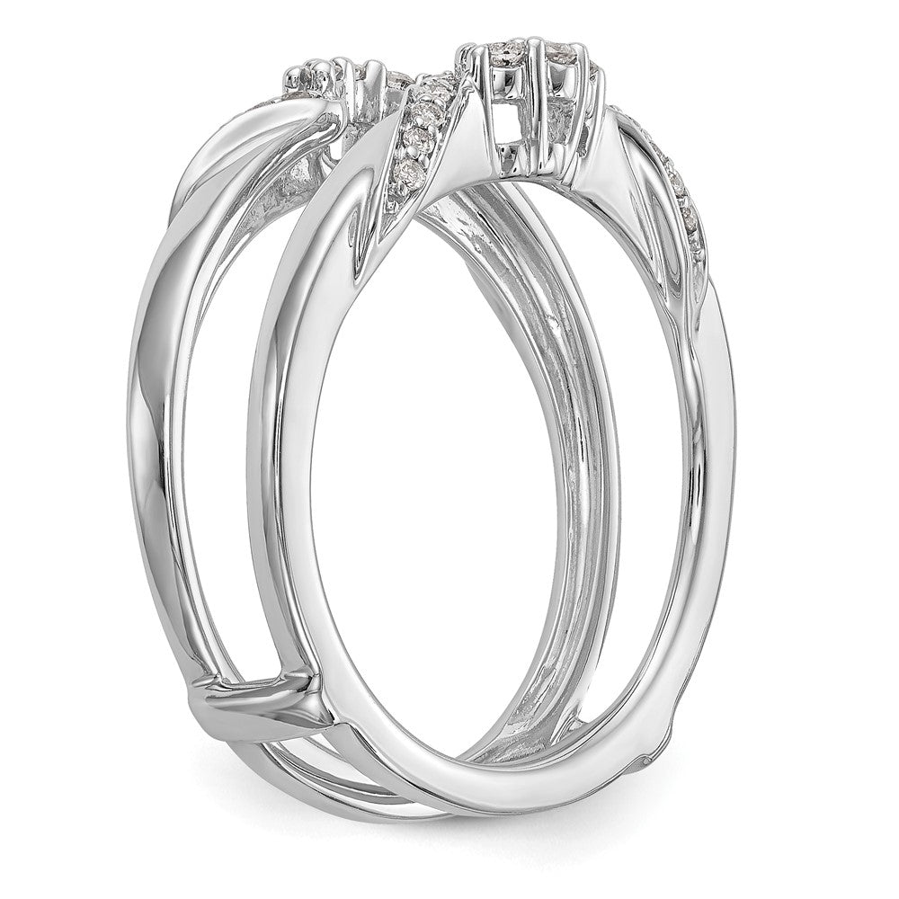 14K Weißgold Diamant-Ehering (natürliche Diamanten)