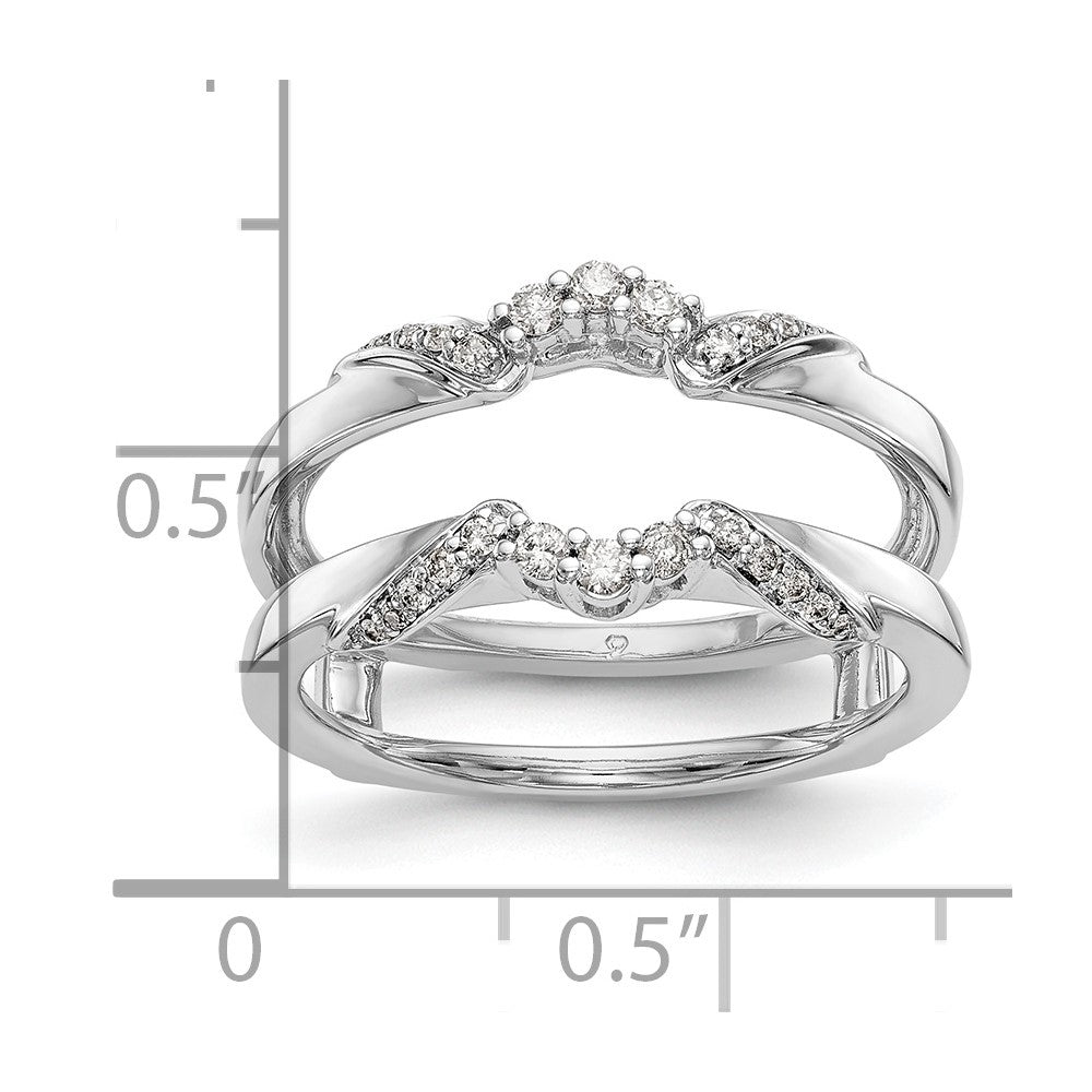 14K Weißgold Diamant-Ehering (natürliche Diamanten)