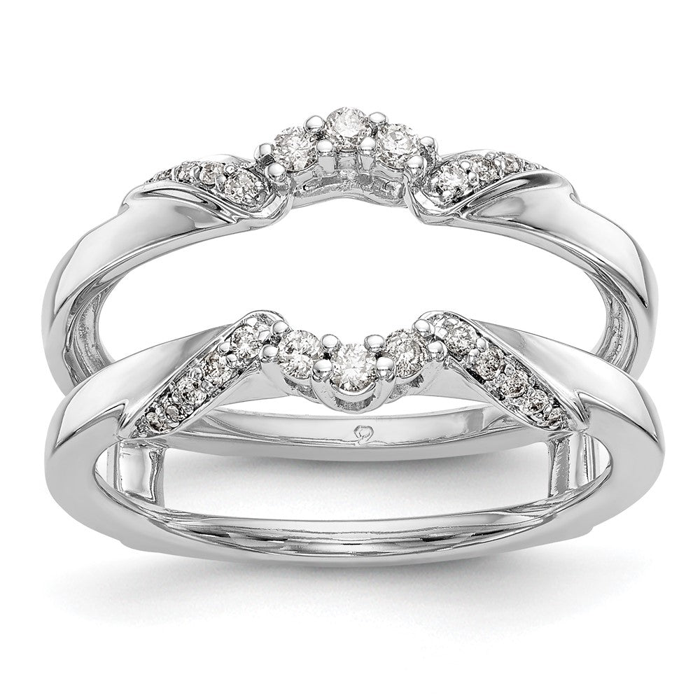 14K Weißgold Ringschutz mit 0,2 ct. im Labor gezüchteten Diamanten VS/SI+ G+