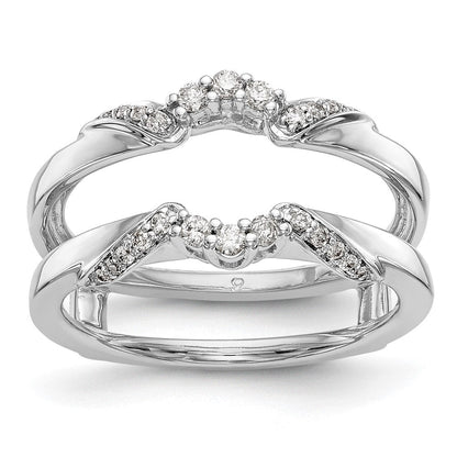 14K Weißgold Ringschutz mit 0,2 ct. im Labor gezüchteten Diamanten VS/SI+ G+