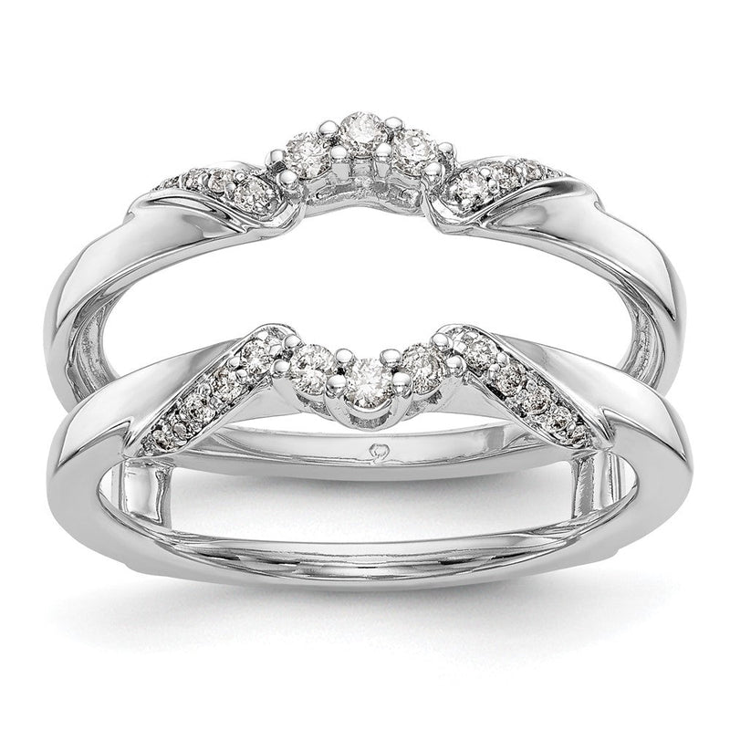 14K Weißgold Ringschutz mit 0,2 ct. im Labor gezüchteten Diamanten VS/SI+ G+