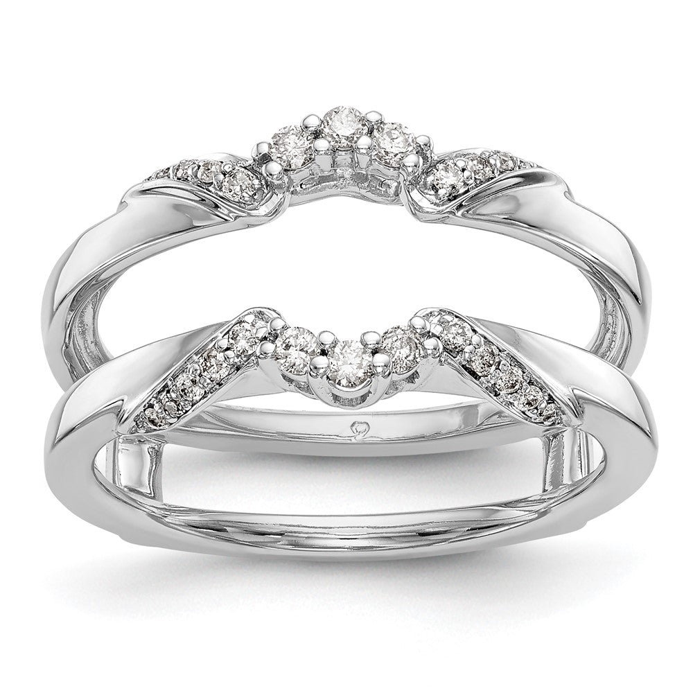 14K Weißgold Diamant-Ehering (natürliche Diamanten)