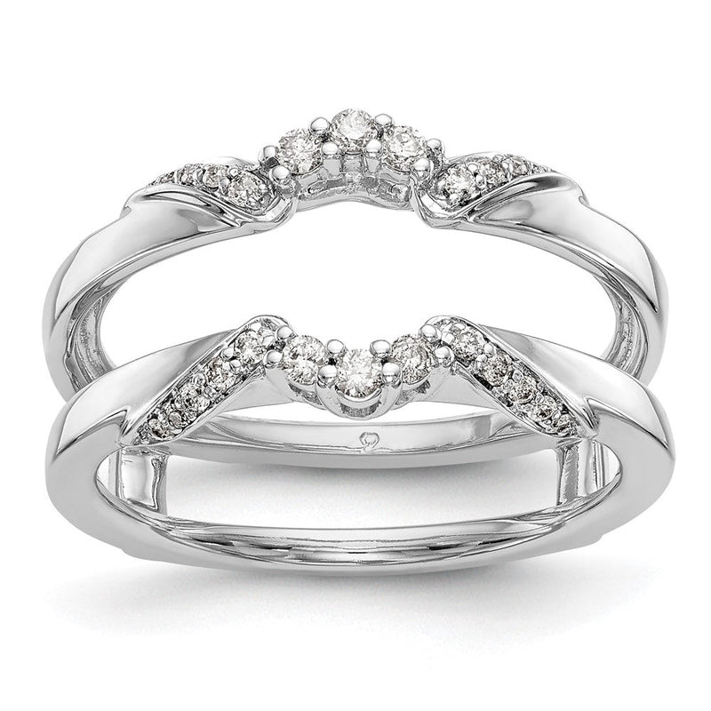 14K Weißgold Ehering mit Diamanten (echte Diamanten)