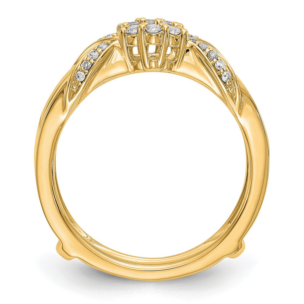 14K Gelbgold Echtdiamant-Beisteckring
