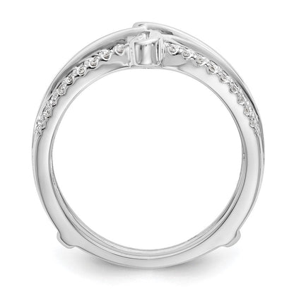 14K Weißgold Diamant-Ehering, natürliche Diamanten