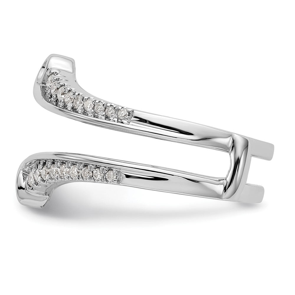 14K Weißgold Diamant-Ehering, natürliche Diamanten