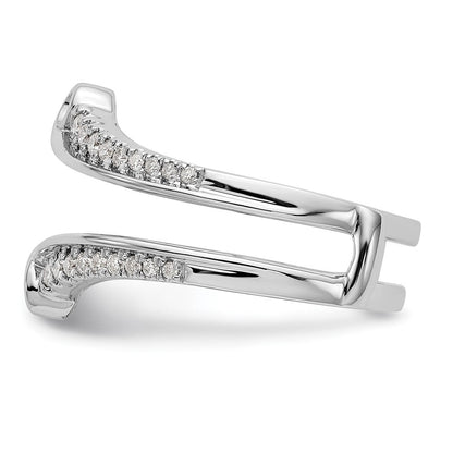 14K Weißgold Diamant-Ehering, natürliche Diamanten