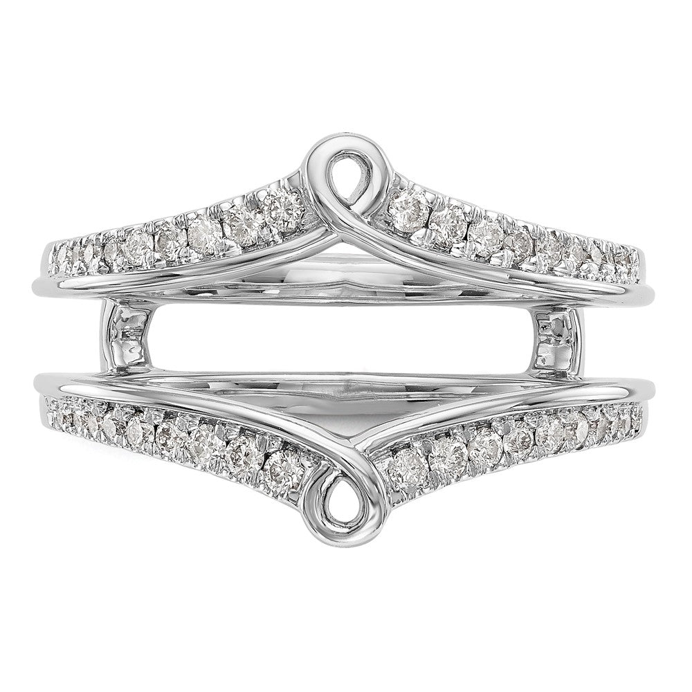 14K Weißgold Diamant-Ehering, natürliche Diamanten