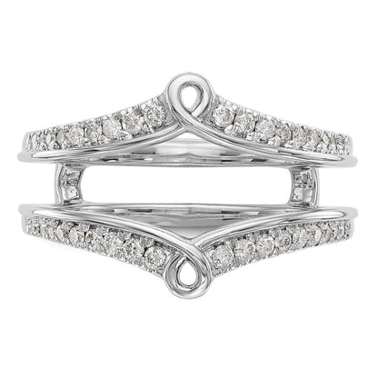 14K Weißgold Diamant-Ehering, natürliche Diamanten