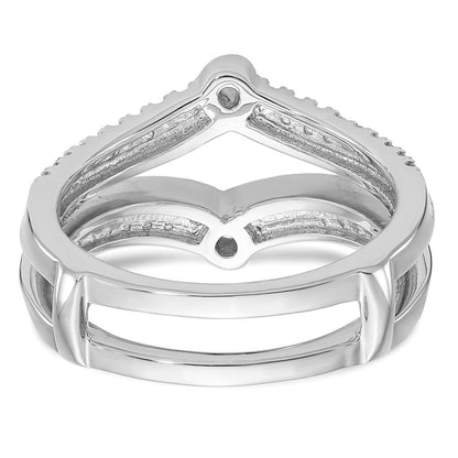 14K Weißgold Diamant-Ehering, natürliche Diamanten