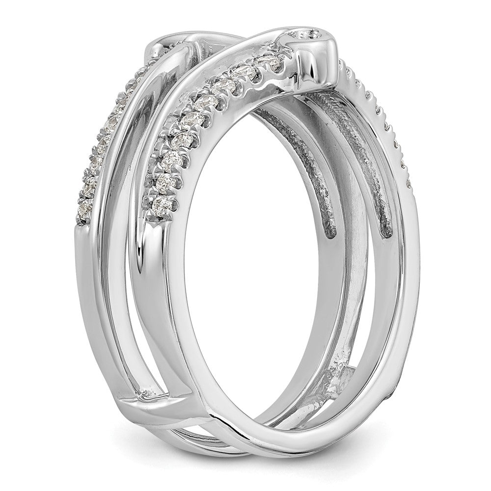 14K Weißgold Diamant-Ehering, natürliche Diamanten
