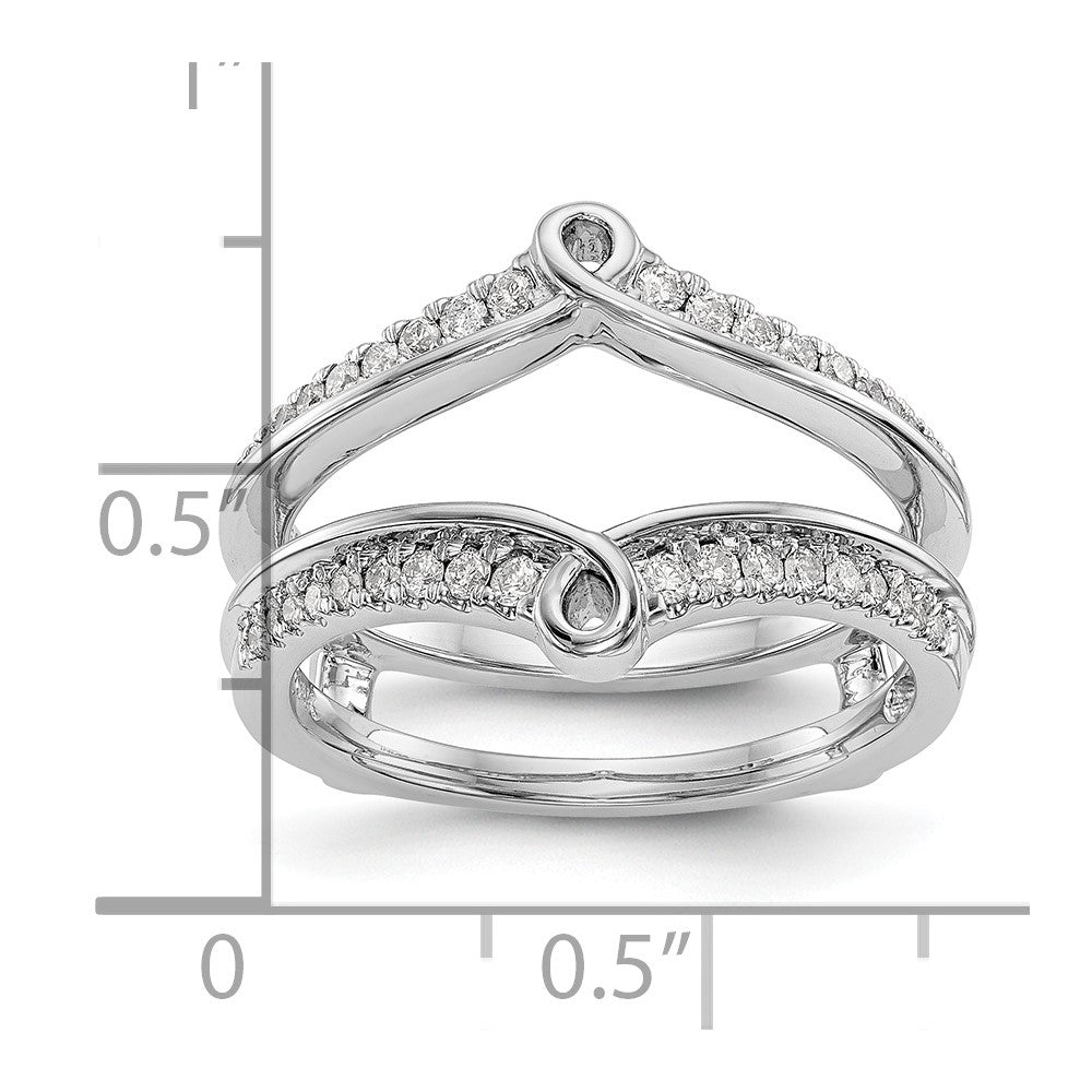 14K Weißgold Diamant-Ehering, natürliche Diamanten