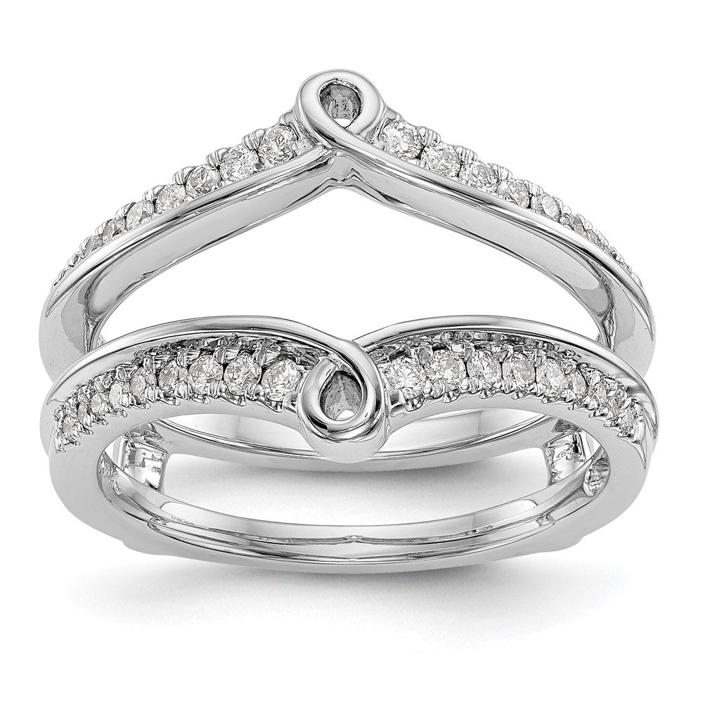 14K Weißgold Diamant-Ehering, natürliche Diamanten