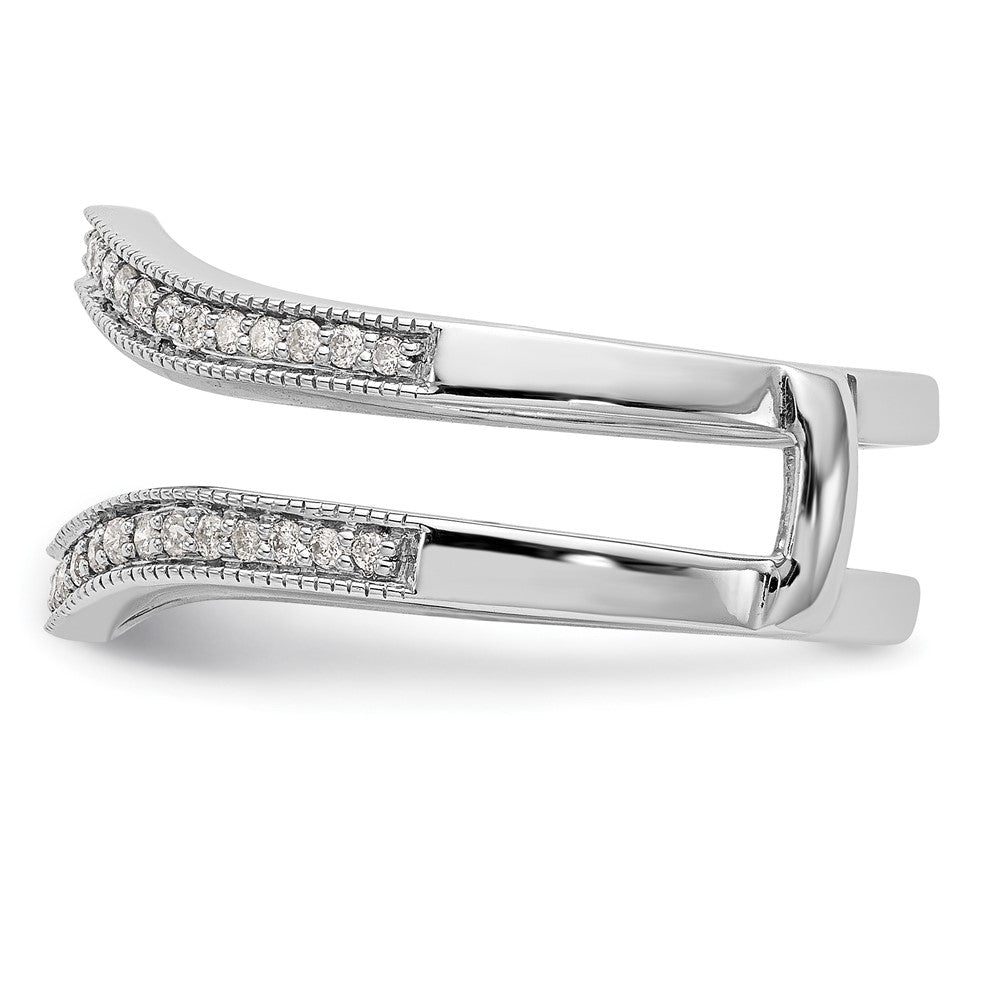 14K Weißgold Ehering mit natürlichen Diamanten 0,24 ct Gesamtgewicht
