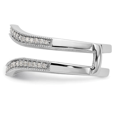 14K Weißgold Ehering mit natürlichen Diamanten 0,24 ct Gesamtgewicht